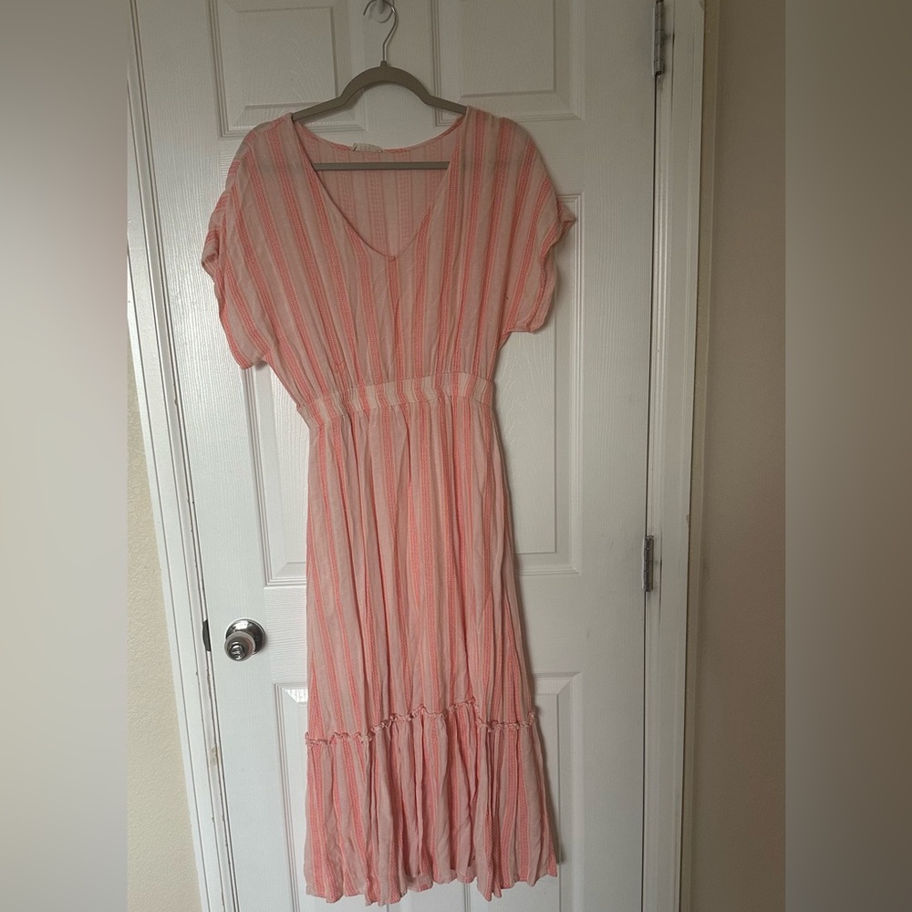 Cute stripped pink dress